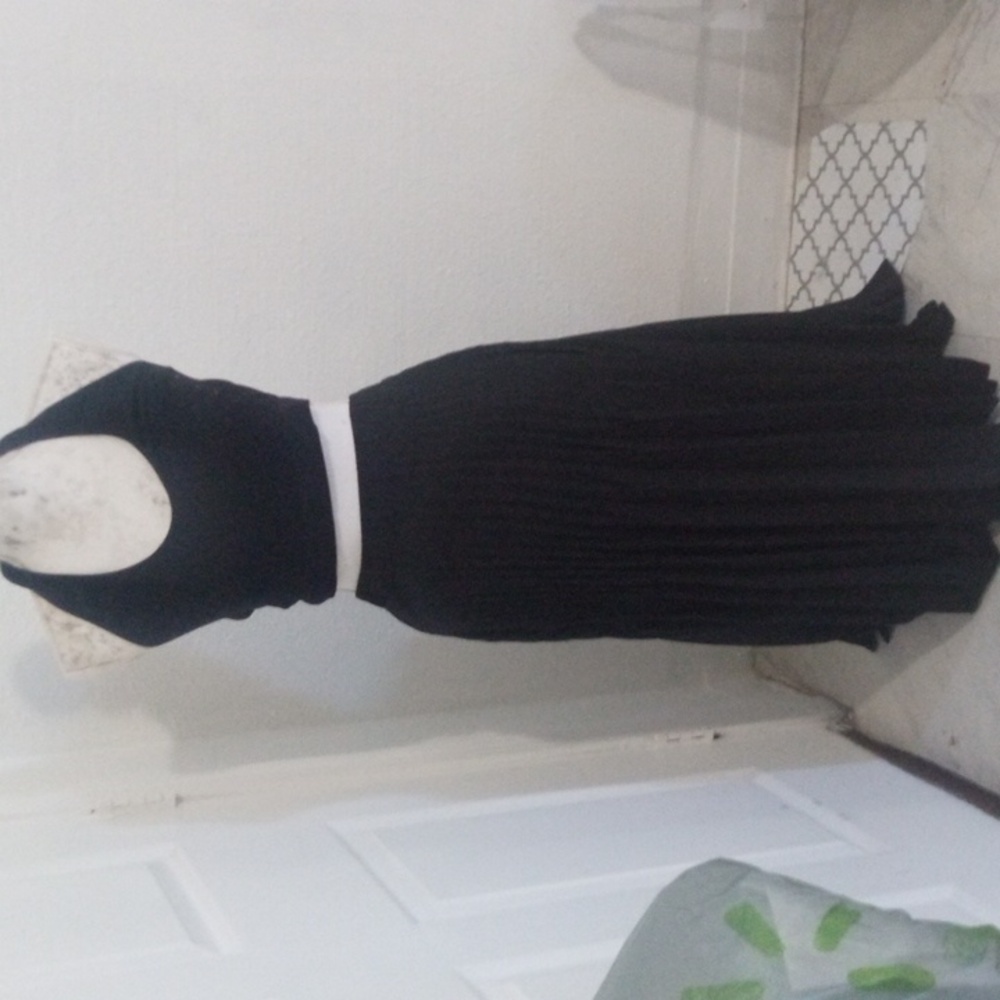 Black pleated maxi skirt by max studio